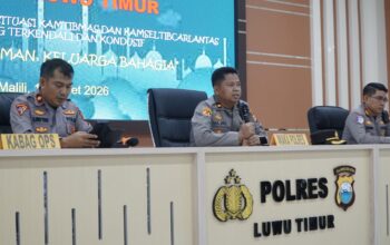 Pengamanan Hari Raya Idul Fitri 1447.H, Polres Lutim Gelar Latihan Pra Operasi Ketupat 2026