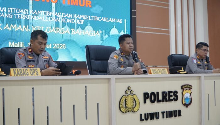 Pengamanan Hari Raya Idul Fitri 1447.H, Polres Lutim Gelar Latihan Pra Operasi Ketupat 2026